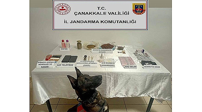 ÇANAKKALE'DE JANDARMADAN UYUŞTURUCU OPERASYONU: 5 TUTUKLAMA