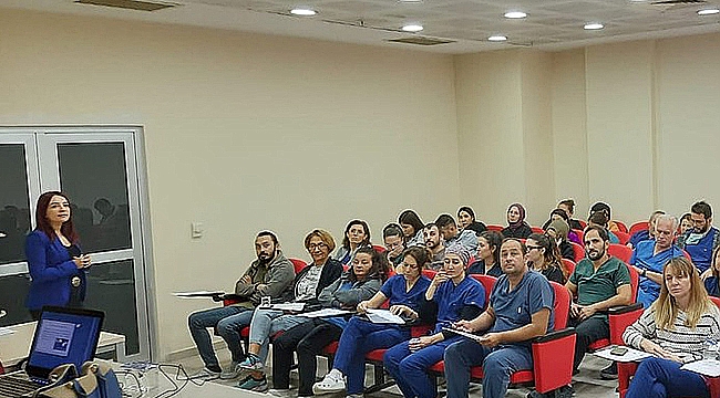 EZİNE DEVLET HASTANESİ PERSONELİNE TEMEL İŞ SAĞLIĞI VE GÜVENLİĞİ EĞİTİMİ