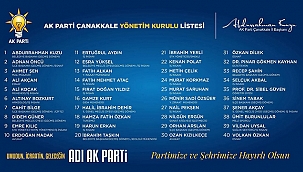 AYHAN GİDER'DEN AK PARTİ ÇANAKKALE İL YÖNETİMİNE TEBRİK MESAJI