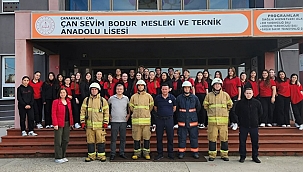 ÇAN BELEDİYESİ İTFAİYESİ TOPLUM BİLİNCİ İÇİN TATBİKATLARINI SÜRDÜRÜYOR