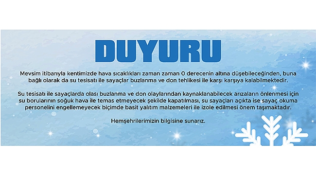 ÇANAKKALE BELEDİYESİ'NDEN DUYURU!
