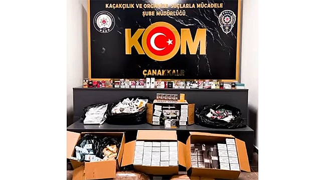 ÇANAKKALE'DE KAÇAKÇILIĞA DARBE