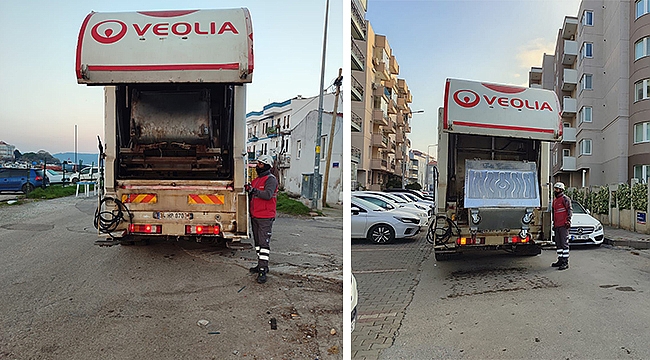 ÇÖP KONTEYNERLERİ RUTİN OLARAK TEMİZLENİYOR