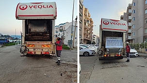 ÇÖP KONTEYNERLERİ RUTİN OLARAK TEMİZLENİYOR