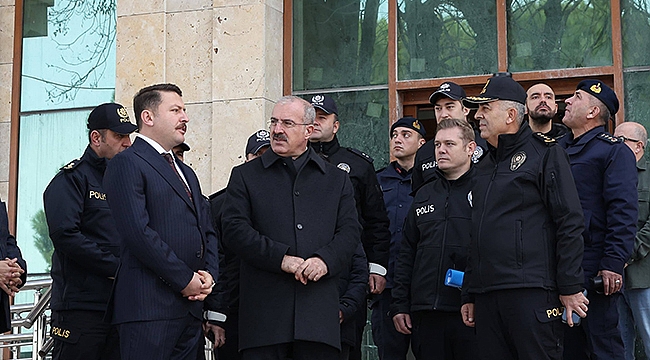 LAPSEKİ İLÇE EMNİYET MÜDÜRLÜĞÜ YENİ HİZMET BİNASI İNCELENDİ