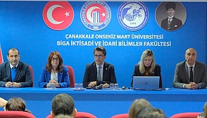 REKTÖR ERENOĞLU BİGA'DA ÖĞRENCİ TEMSİLCİLERİYLE BİR ARAYA GELDİ