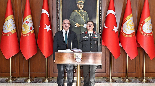 VALİ TORAMAN'DAN 1. ORDU KOMUTANLIĞI'NA NEZAKET ZİYARETİ