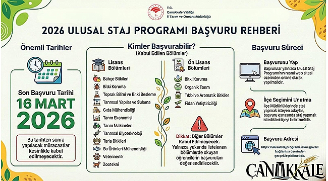 2026 YILI STAJ BAŞVURULARI BAŞLADI! 