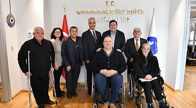 BAŞKAN ERKEK, TÜRKİYE SAKATLAR DERNEĞİ GENEL BAŞKANI BOYRAZ'I AĞIRLADI