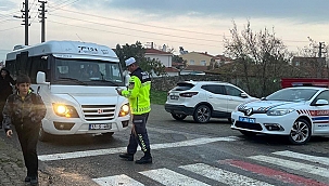 ÇANAKKALE'DE OKUL SERVİSLERİNE JANDARMADAN DENETİM