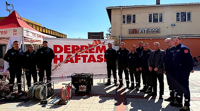 ÇAN'DA DEPREM HAFTASI BİLİNÇLENDİRME ETKİNLİĞİ