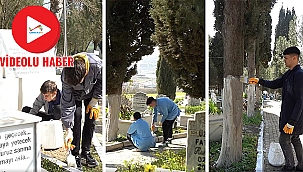  ÇAN MTAL ÖĞRENCİLERİNDEN ŞEHİR MEZARLIĞINDA ÖRNEK SOSYAL SORUMLULUK