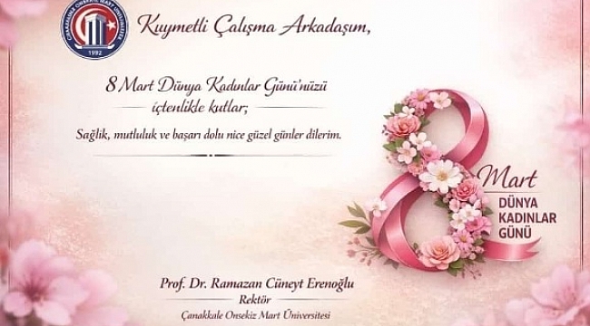 REKTÖR ERENOĞLU'NDAN MESAJ