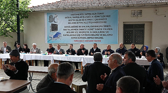  YENİCE ÇAKIR KÖYÜ'NDE ANLAMLI DAYANIŞMA: TIBBİ CİHAZLAR HASTANEYE BAĞIŞLANDI