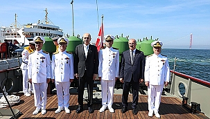 NUSRET MAYIN GEMİSİ İLE TARİHİ BOĞAZ GEÇİŞİ GERÇEKLEŞTİRİLDİ