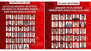 54 FİRARİ SUÇLU TÜRKİYE'YE İADE EDİLDİ