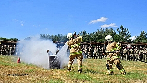 GELİBOLU'DA ASKERİ PERSONELE ORMAN YANGINI EĞİTİMİ