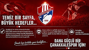 "TEMİZ BİR SAYFA, BÜYÜK HEDEFLER"