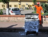 Çan Belediyesi'nden Çöp Konteynırlarına Köpüklü Dezenfekte